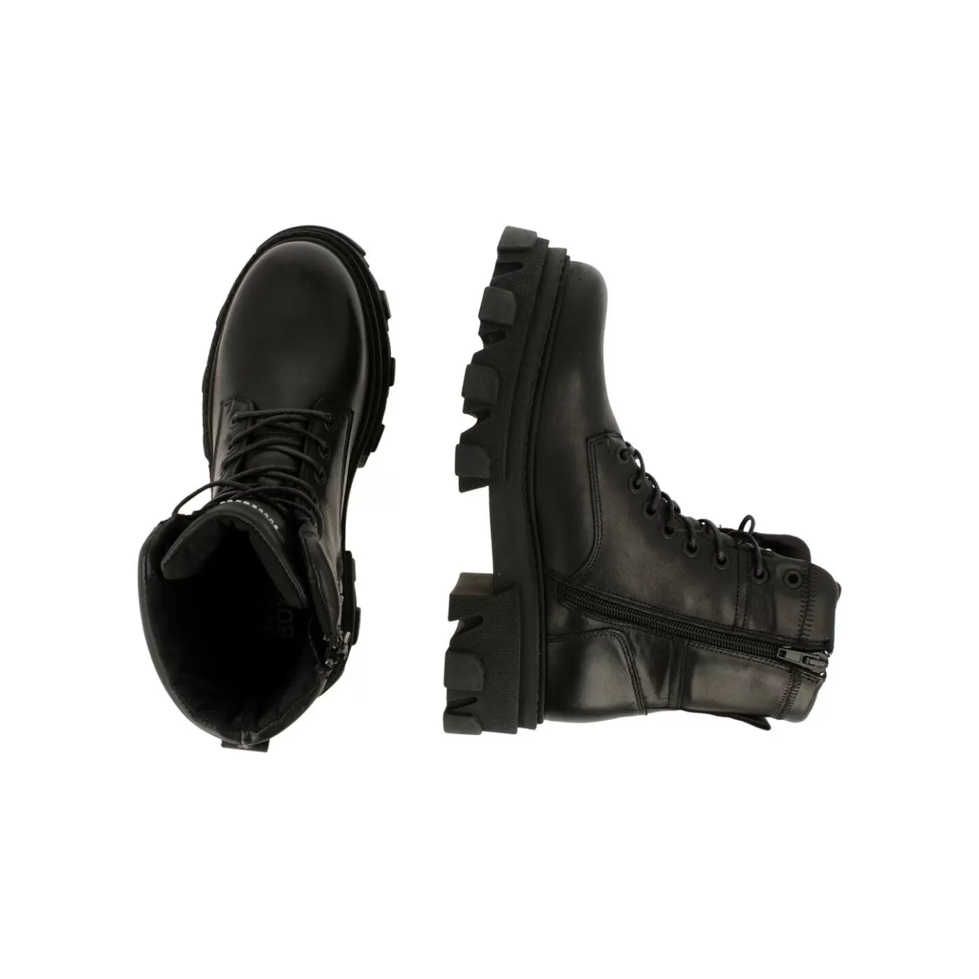 Discount Ankle Boots Black 517504E6L_Blcktd Women Lace Up Boots