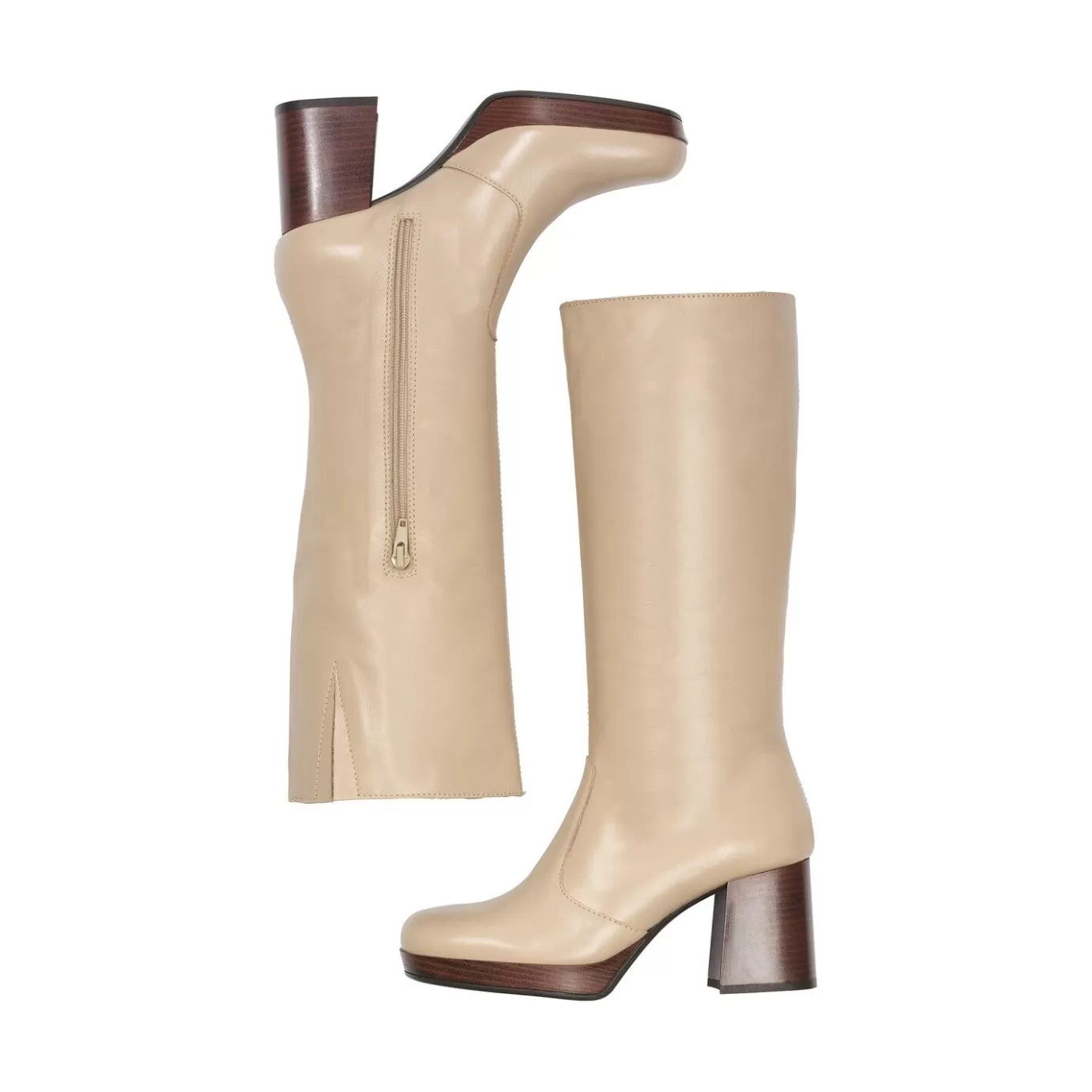 Online Boots Beige/Taupe 256502E7L_Beigtd Women High Heel Boots