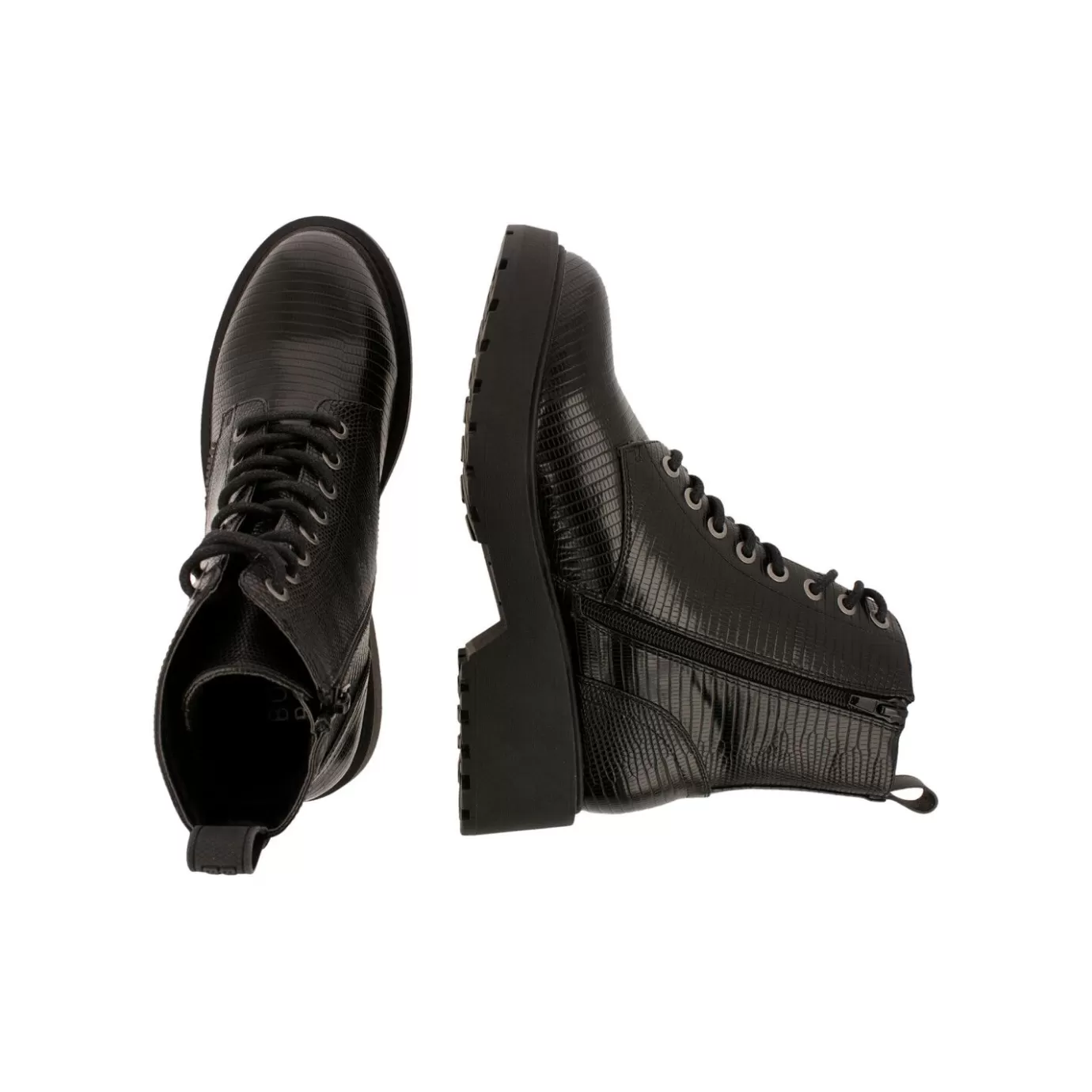 Clearance Boots Black 020500F6S_Bkbktd Women Lace Up Boots