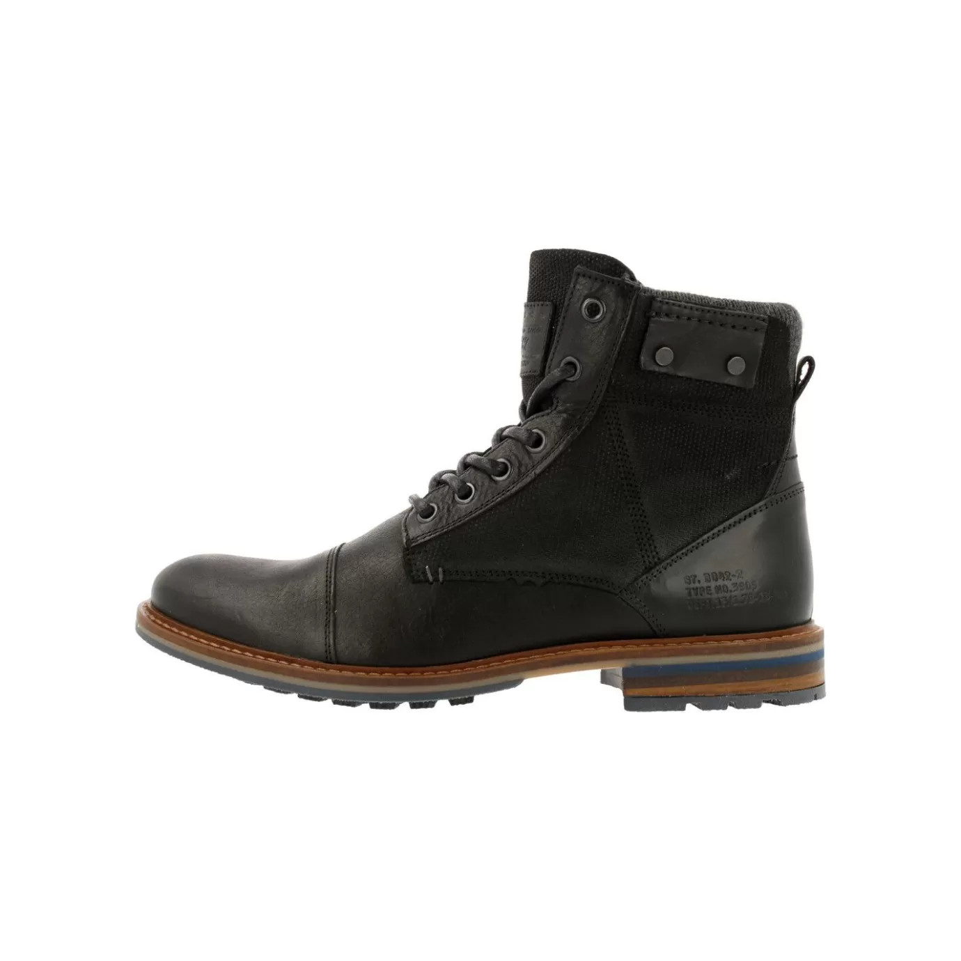 Hot Boots Black 791K85508Dbknasu Men Lace Up Boots