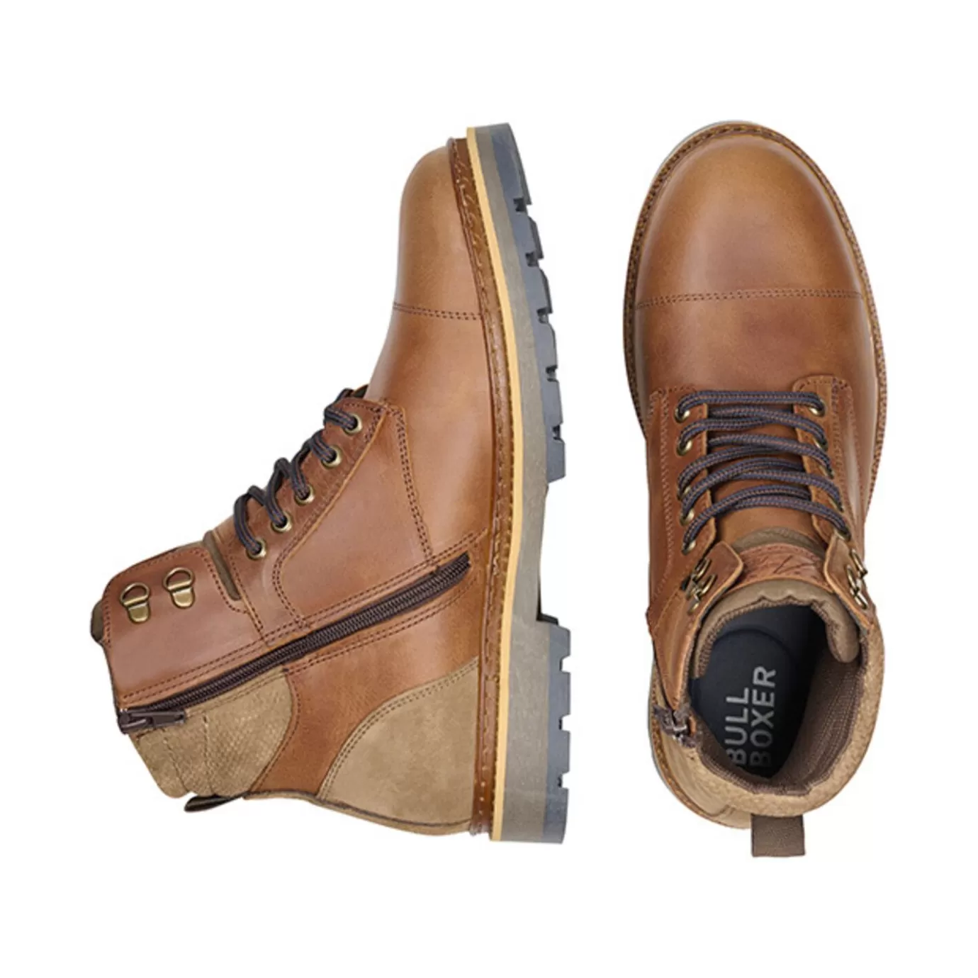 Sale Boots Tan/Cognac 022T81767A2499Su Men Lace Up Boots