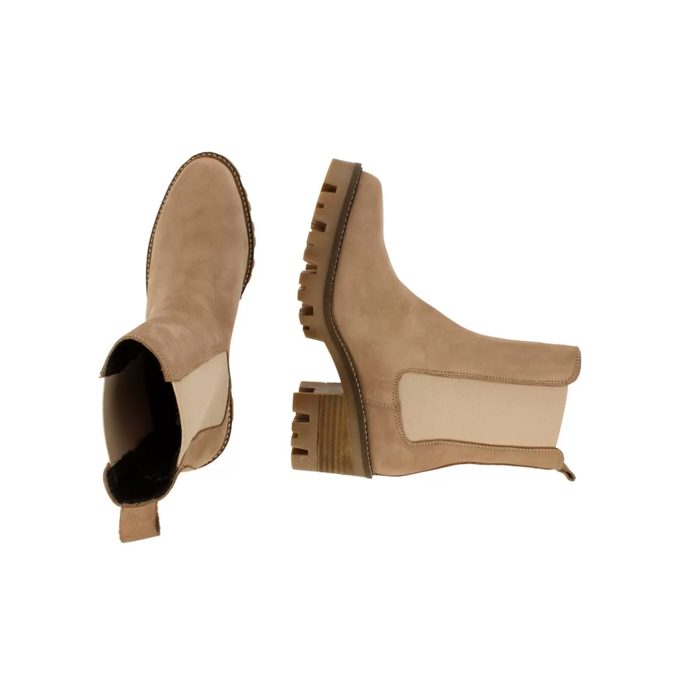 Store Chelsea Boots Beige/Taupe 677501E6L_Lttptd Women High Heel Boots