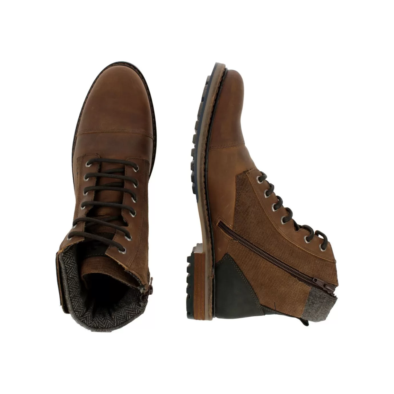 Outlet Lace Up Brown/Black 791I85508Ddbbksu Men Sporty Lace Ups