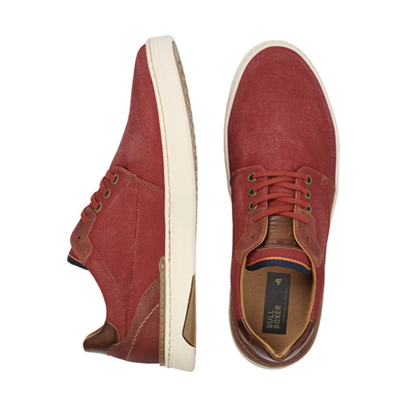 Flash Sale Lace-Up Red 887P21811Abricsu Men Sporty Lace Ups