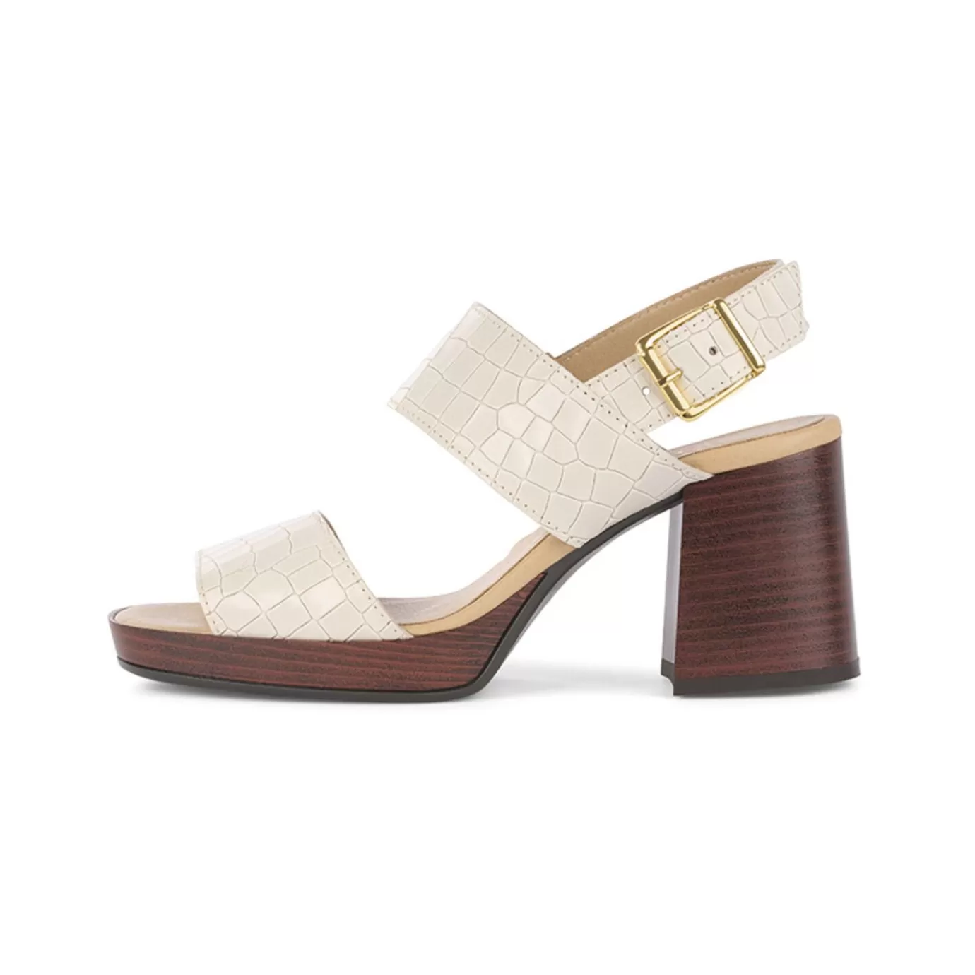 Fashion Sandal With Heel Offwhite 256001E2L_Cremtd Women Sandals