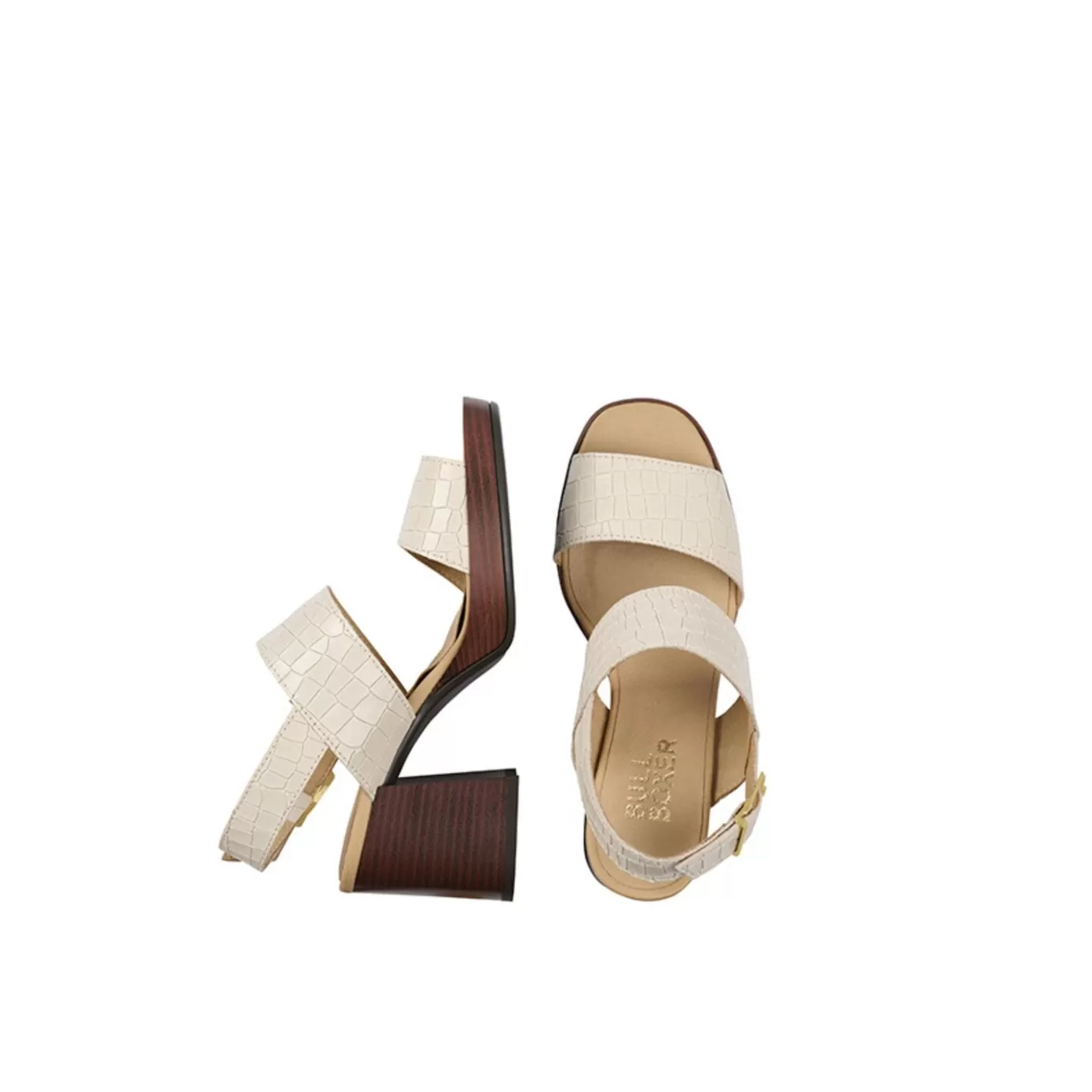 Fashion Sandal With Heel Offwhite 256001E2L_Cremtd Women Sandals