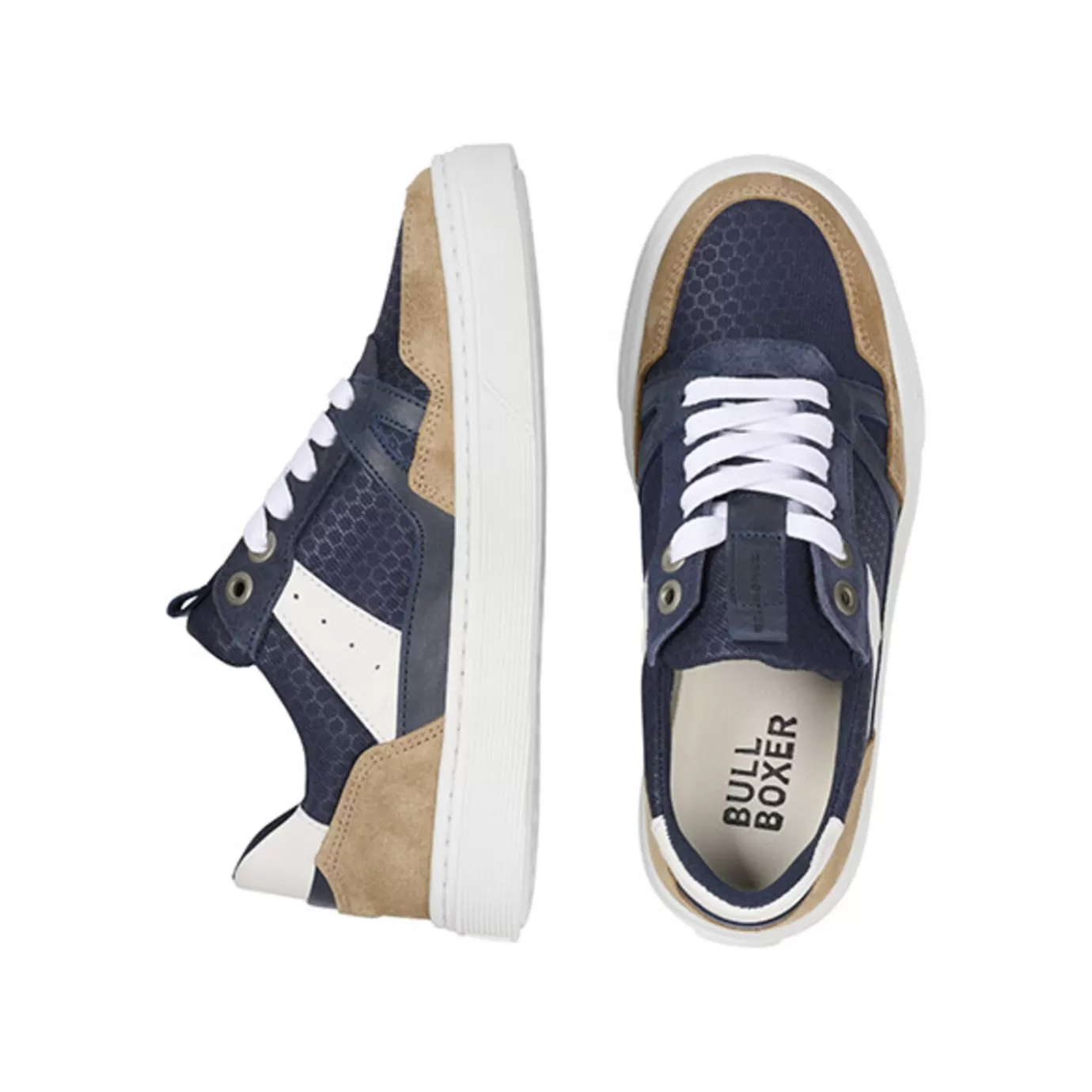 New Sneaker Beige-Navy Aop009E5L_Benykb Kids Sneakers