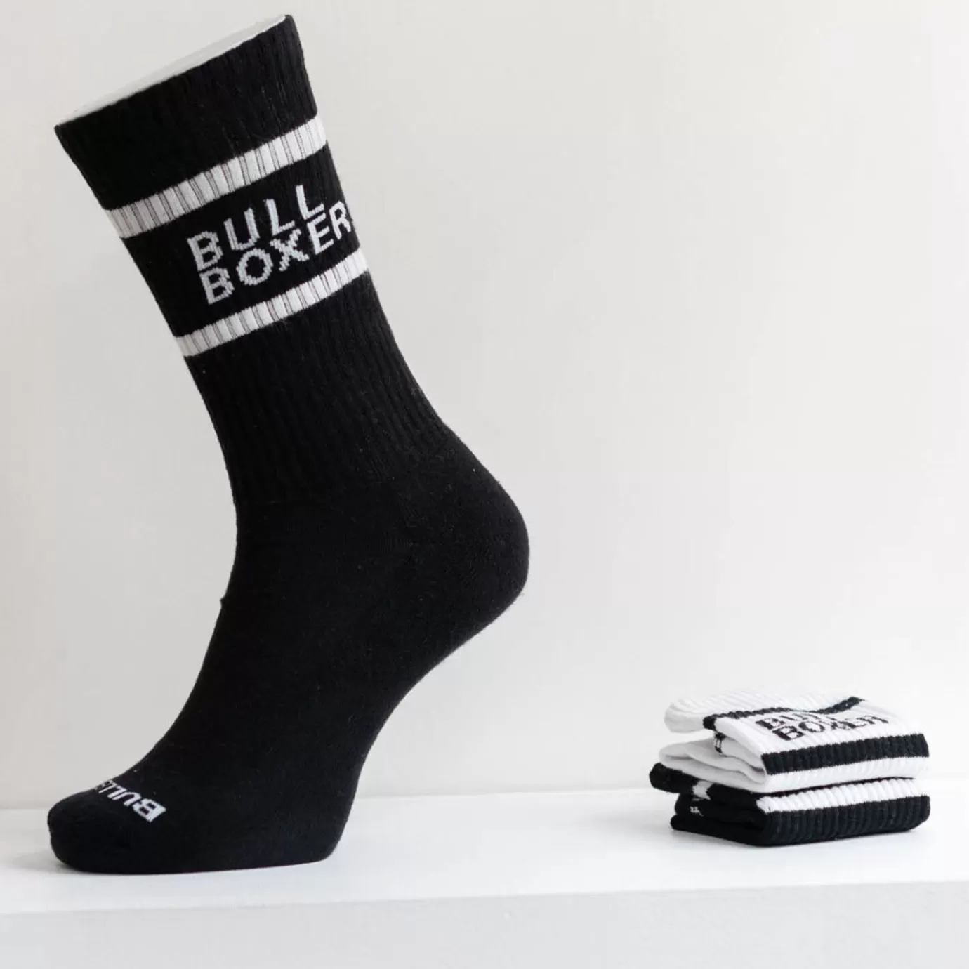 Outlet Socks Men Black/White 2-Pack Men Socks